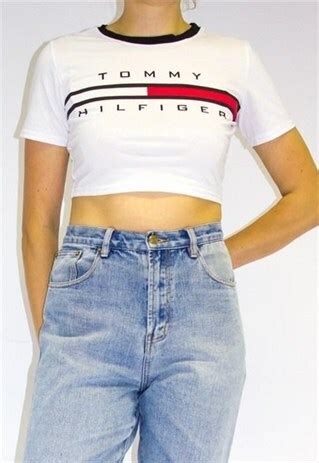 tommy hilfiger crop top - 90s|tommy hilfiger 1995.